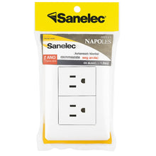 Placa Napoles Contacto Doble Sanelec - Sanelec