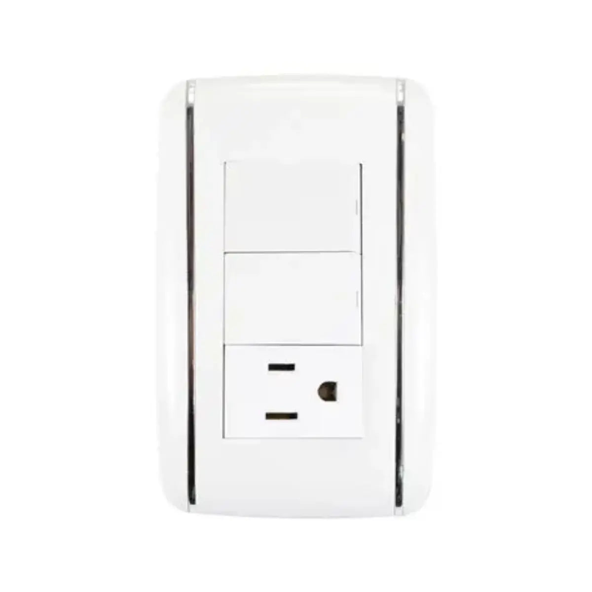 Placa Contacto Doble Apagador Sanelec 4522 Vicenza 12 Piezas - Sanelec - vista lateral