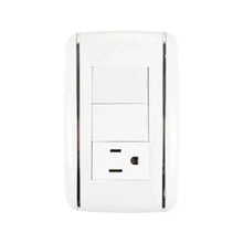 Placa Contacto Doble Apagador Sanelec 4522 Vicenza 12 Piezas - Sanelec - vista lateral