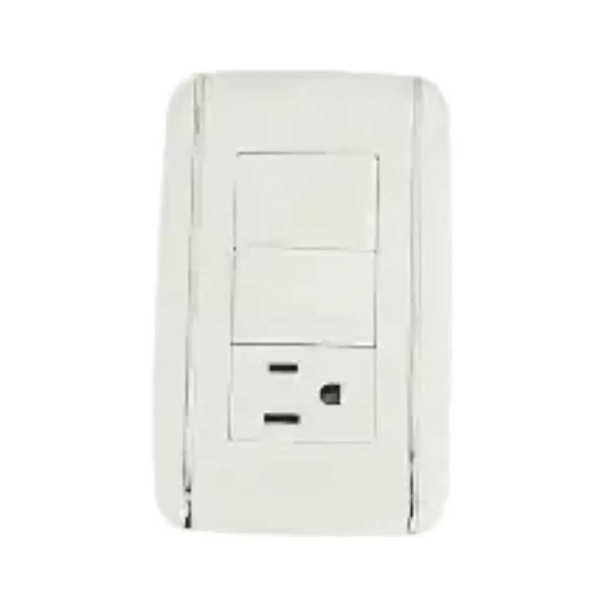 Placa Contacto Doble Apagador Sanelec 4522 Vicenza 12 Piezas - Sanelec - detalle