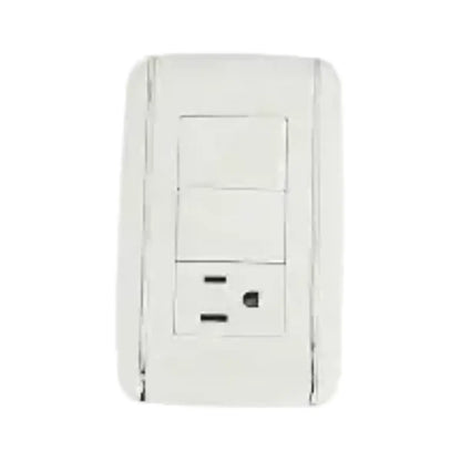 Placa Contacto Doble Apagador Sanelec 4522 Vicenza 12 Piezas - Sanelec - detalle