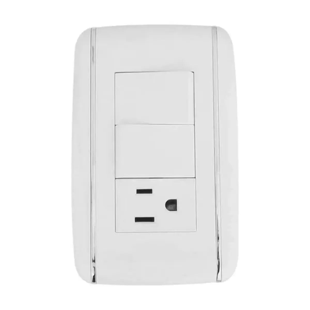 Placa Contacto Doble Apagador Sanelec 4522 Vicenza 12 Piezas - Sanelec