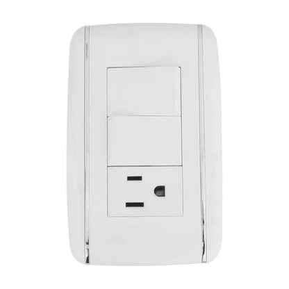 Placa Contacto Doble Apagador Sanelec 4522 Vicenza 12 Piezas - Sanelec