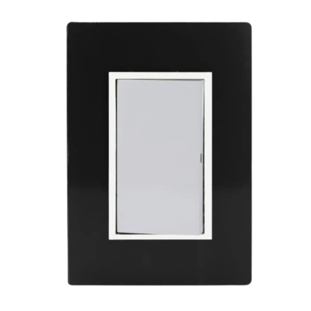 Placa Sanelec Línea Venecia Humo Con Apagador De Escalera 127V - Sanelec - empaque