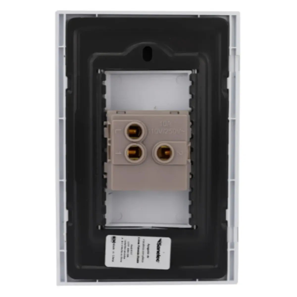 Placa Sanelec Línea Venecia Humo Con Apagador De Escalera 127V - Sanelec