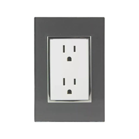 Contacto Doble Con Placa Sanelec Linea Toscana - Sanelec - vista lateral