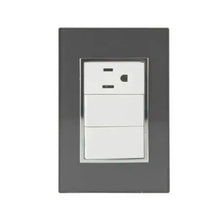 Placa Apagador Doble Contacto Venecia Sanelec Humo Plastico - Sanelec