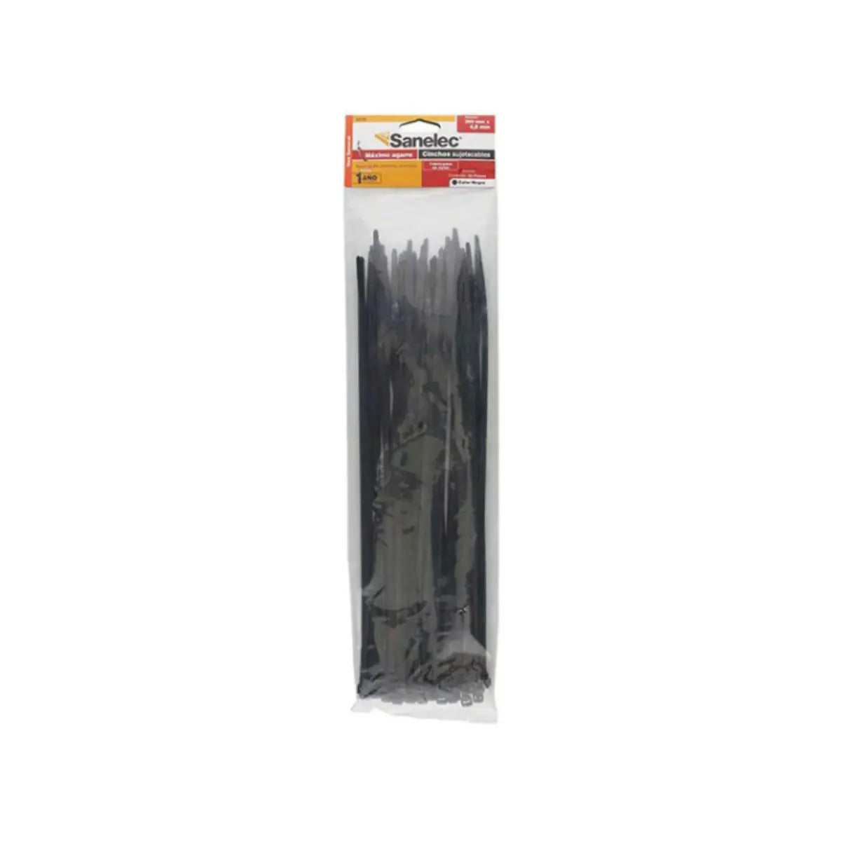 Cinchos plásticos 4.8 x 300 mm color negro 50 pz Sanelec - Sanelec