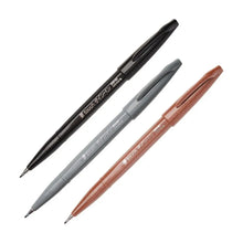 3 Marcadores Punta Pincel Base Agua Pentel - Sanelec - empaque