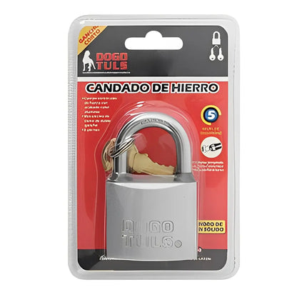 Candado Hierro Gancho Corto Llaves 50mm Nivel 5 Dogotuls - Dogotuls - vista lateral