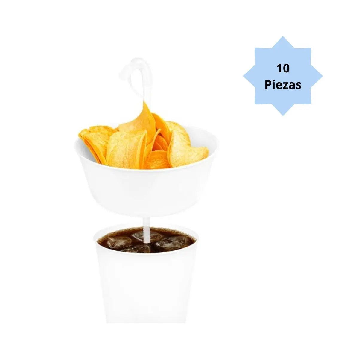 10 Pz Vaso Botanero Soccer Blanco 1.2 L Promoopcion - Promoopcion - vista lateral