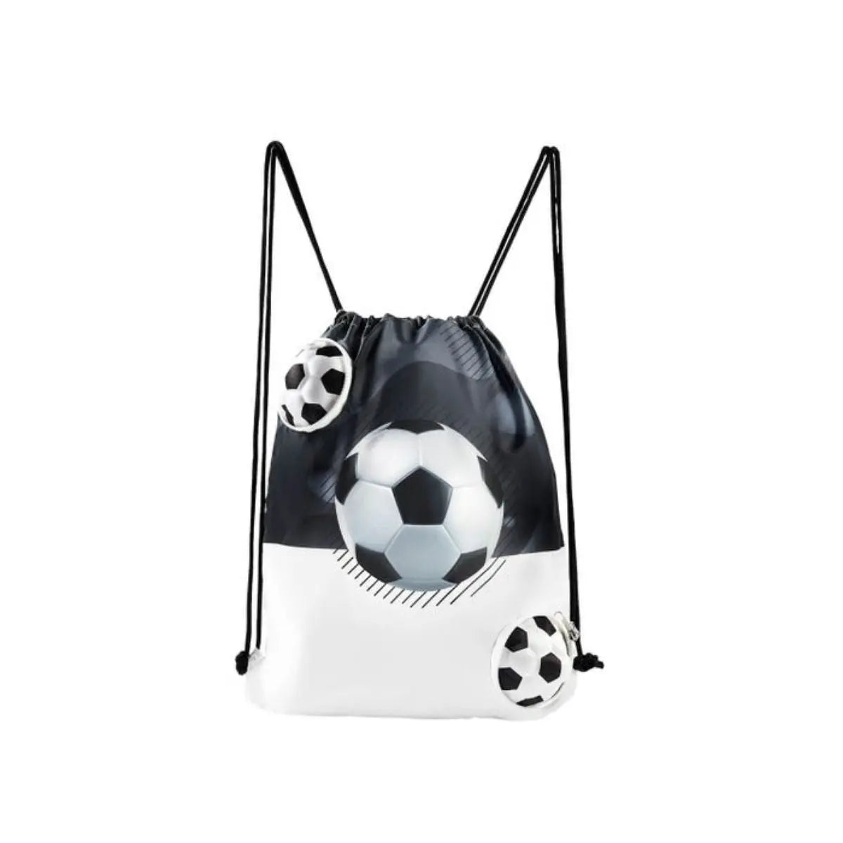 Bolsa Mochila Magica Soccer B/N 3 Balones Promoopcion - Promoopcion - detalle