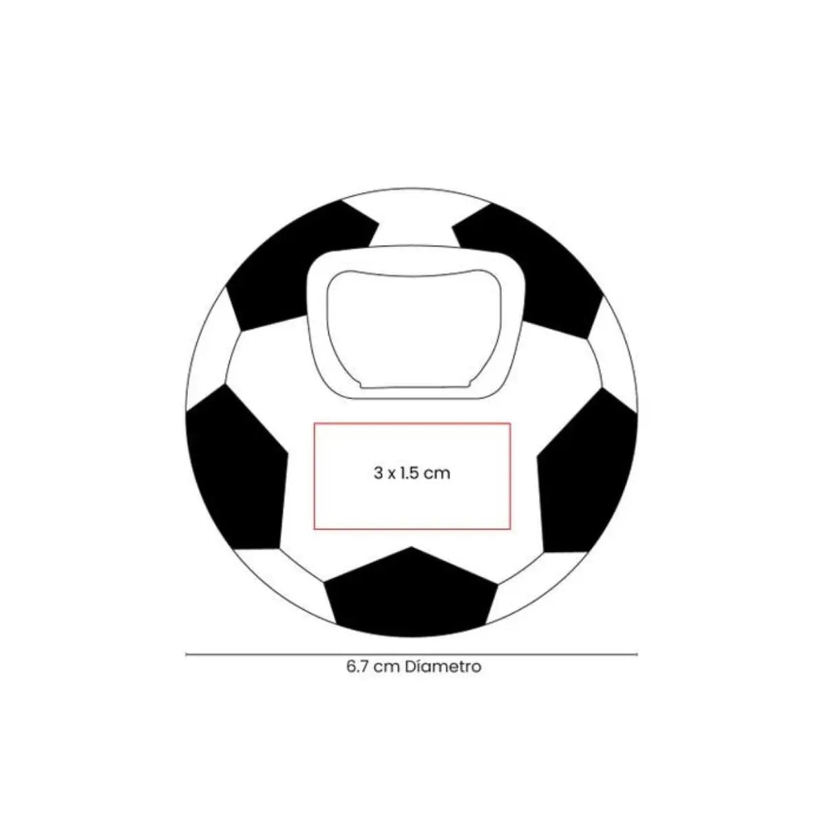 5 Pz Destapador Soccer Iman Promoopcion - Promoopcion - empaque