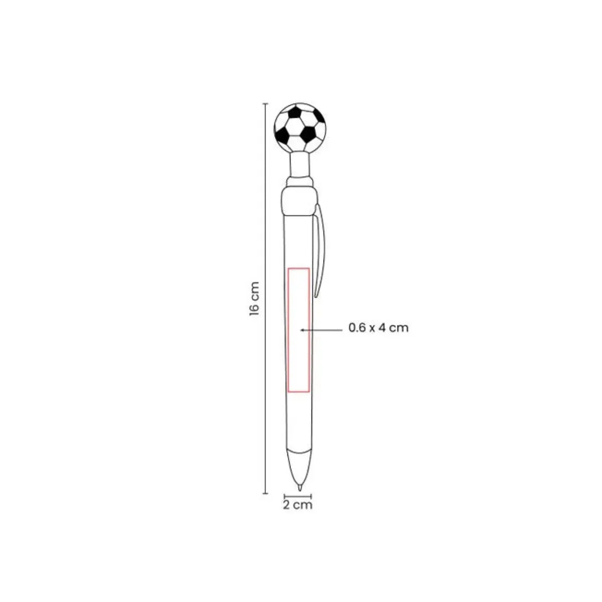 10 Pz Boligrafo Soccer Tinta Negra Promoopcion - Promoopcion