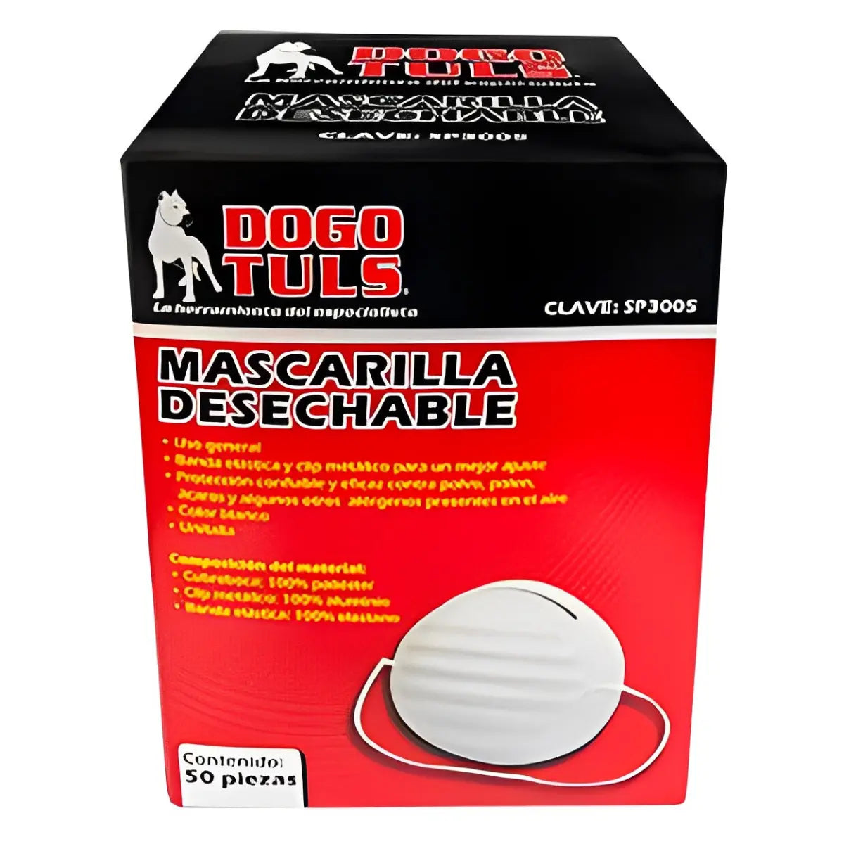 50 Cubrebocas Polvos Molestos Tipo Concha Dogotuls - Sanplom - accesorios