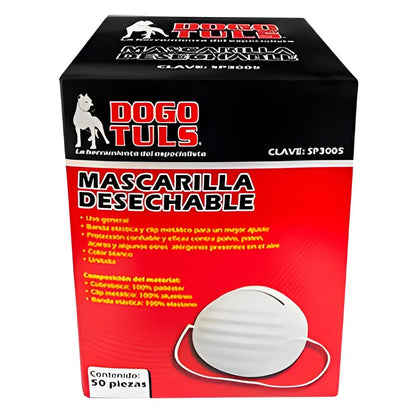 50 Cubrebocas Polvos Molestos Tipo Concha Dogotuls - Sanplom - accesorios