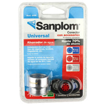 Conector con Ahorradores de agua para regadera, Juego 7 piezas - Sanplom - vista lateral