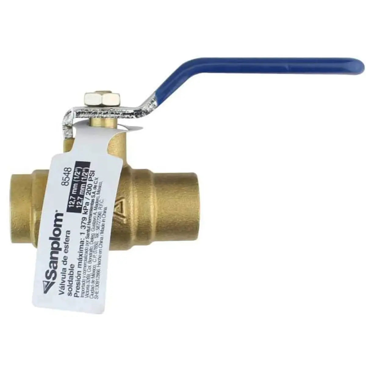 Válvula de Esfera Soldable Samplon 1/2" - Sanplom - vista lateral