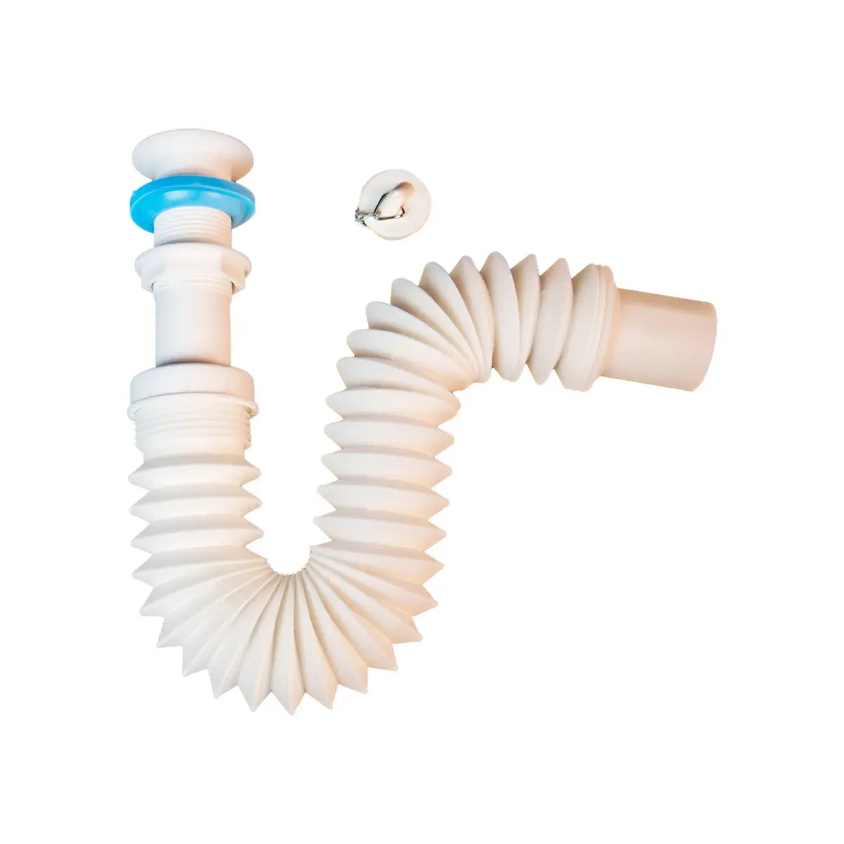 Céspol Flexible 1 1/4 de PVC Sanplom Tipo P Lavabo Empaque 4 Pz - Sanplom - detalle
