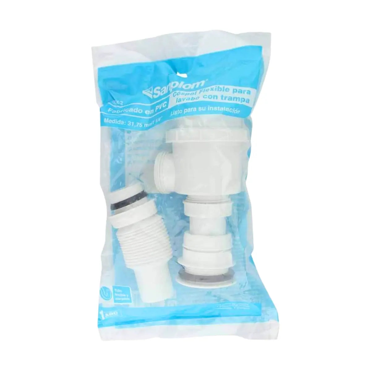 Céspol Flexible 1 1/4 Sanplom PVC Trampa Lavabo - Sanplom - detalle