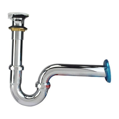 Cespol Fregadero Lavabo Sanplom Tubo Fijo Cromado - Sanplom - vista lateral
