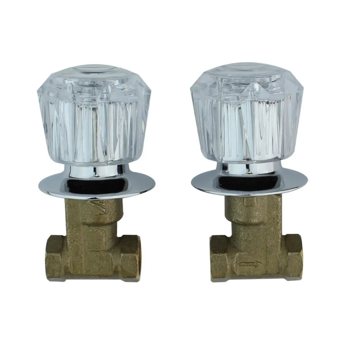 Llaves para Empotrar Roscables Maneral Acrilico, Jgo De 2Pz - Sanplom - vista lateral