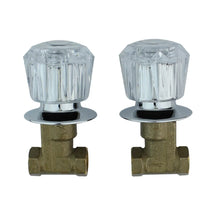 Llaves para Empotrar Roscables Maneral Acrilico, Jgo De 2Pz - Sanplom - vista lateral