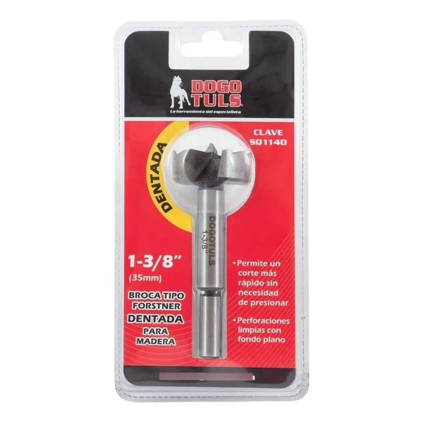 BROCA FORSTNER DENTADA 1-3/8" 3-1/2" - Dogotuls - vista lateral