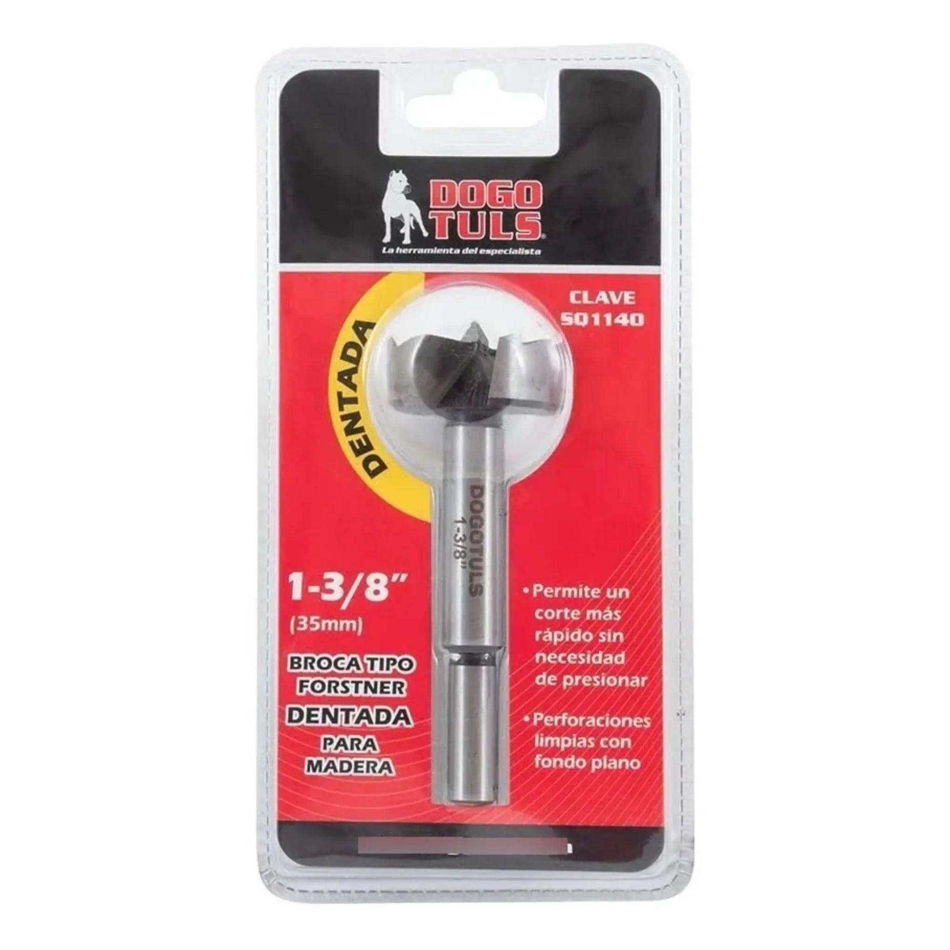 BROCA FORSTNER DENTADA 1-3/8" 3-1/2" - Dogotuls - vista lateral