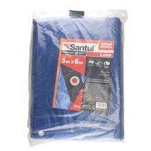 SANTUL, Lona con Sellado Térmico, Ideal para Campamentos, Jardinería, Industria y Hogar, Color Azul, 5 x 6 metros, Protección UV, Modelo 5418 - Santul