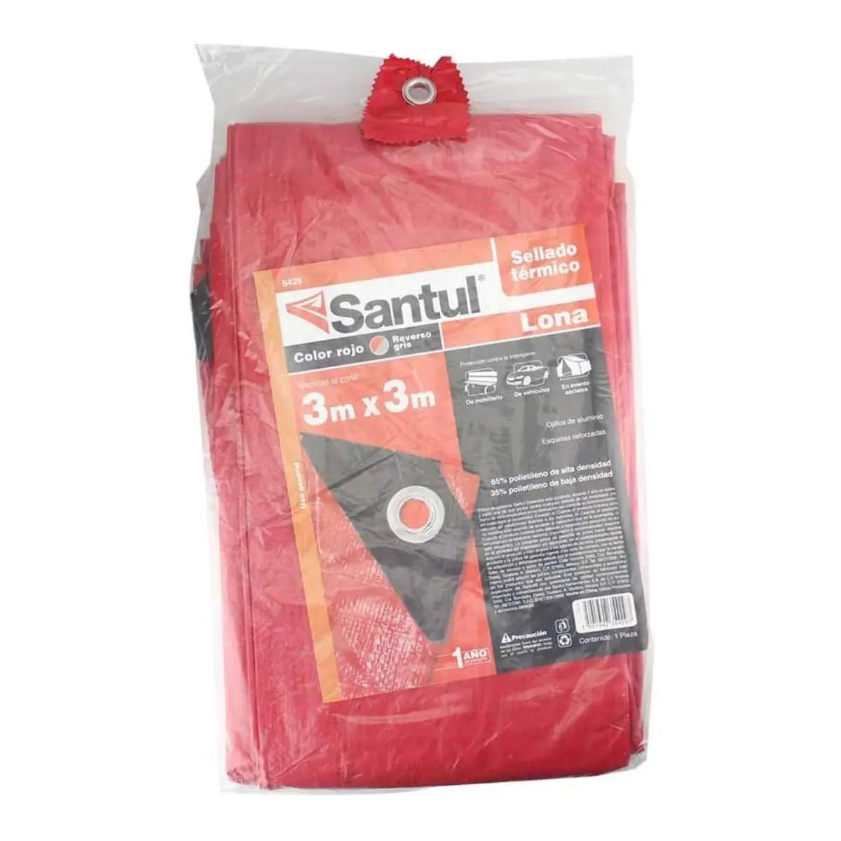 Lona de Uso Ligero Roja 3 X 3 Santul - Santul - detalle