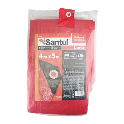 Lona premium roja 4 x 5 m - Santul - vista lateral