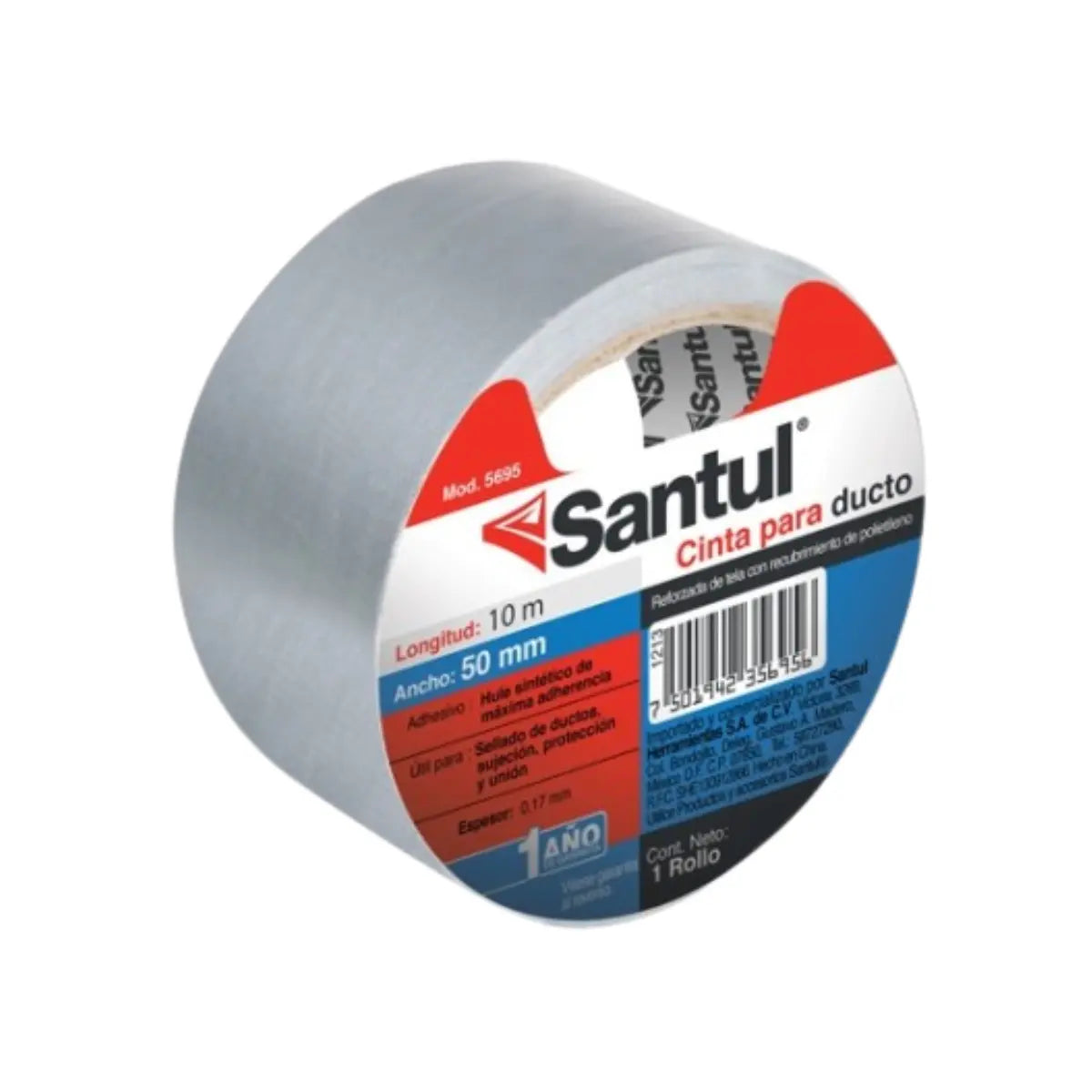 Cinta Adhesiva de Ducto 10 m Santul - Santul - vista lateral