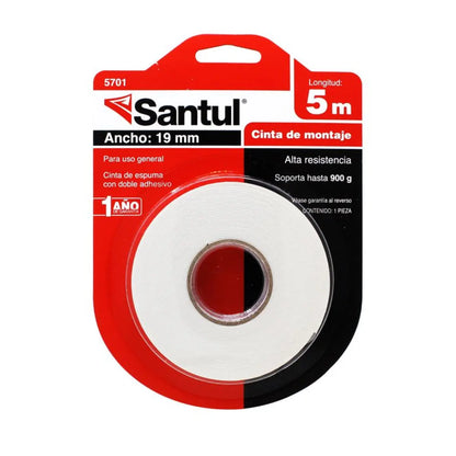 Cinta Doble Cara de Montaje 5m Santul - Santul - vista lateral