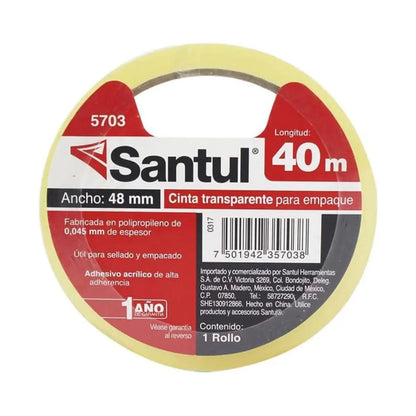 Cinta adhesiva transparente 48 mm x 40 m Santul - Santul - vista lateral