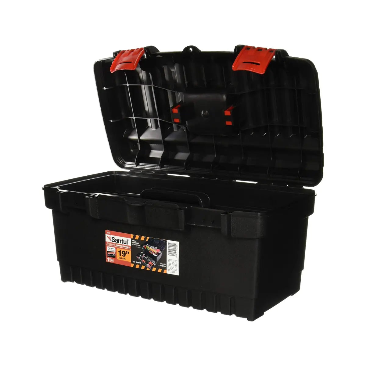 Caja para herramienta 19" negr a con charola organizadora Santul - Santul - vista lateral