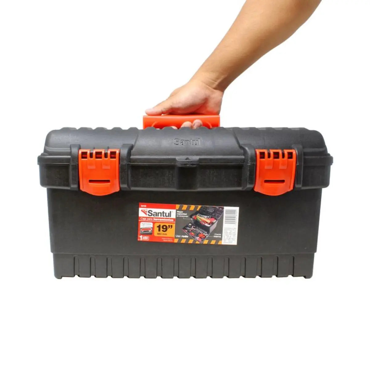 Caja para herramienta 19" negr a con charola organizadora Santul - Santul