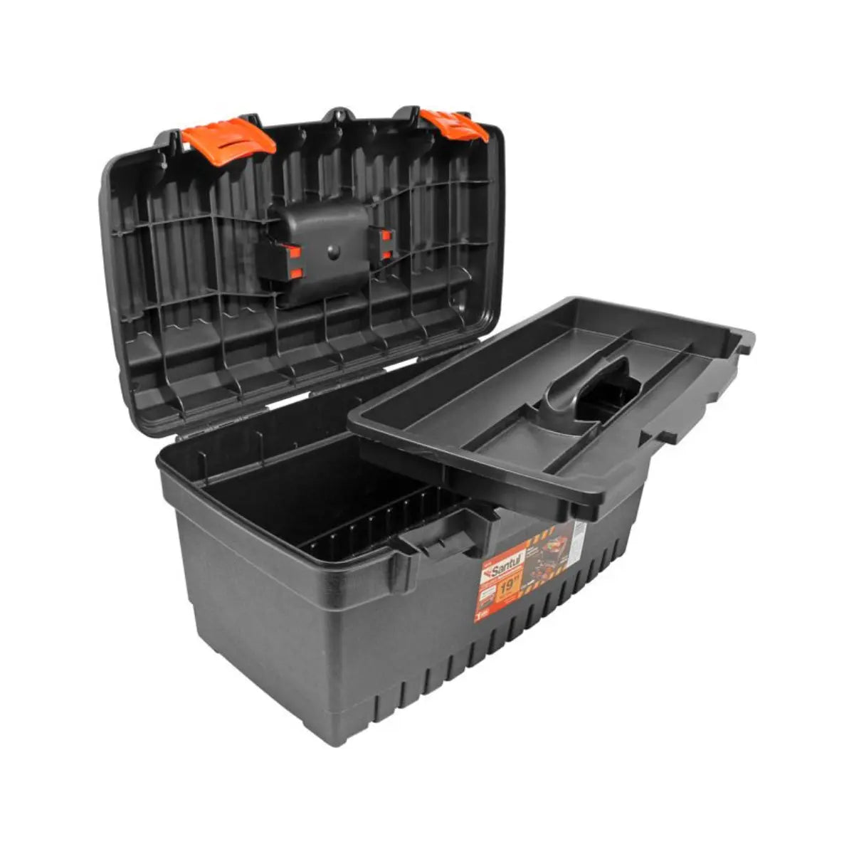 Caja para herramienta 19" negr a con charola organizadora Santul - Santul - detalle