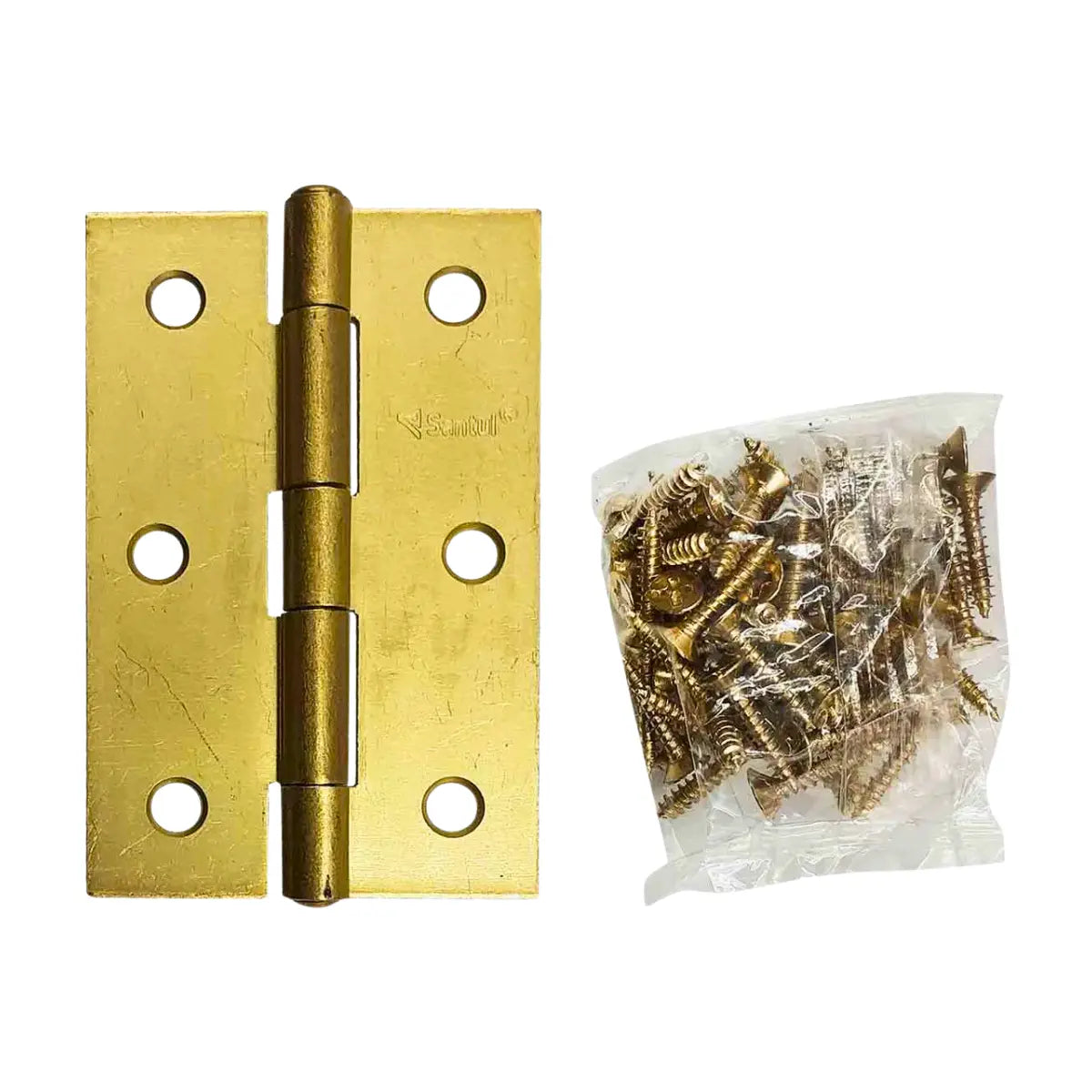 Bisagra 3 x 1 15/16 Santul Acero 20 Piezas Latonado Rectangulares - Santul - empaque