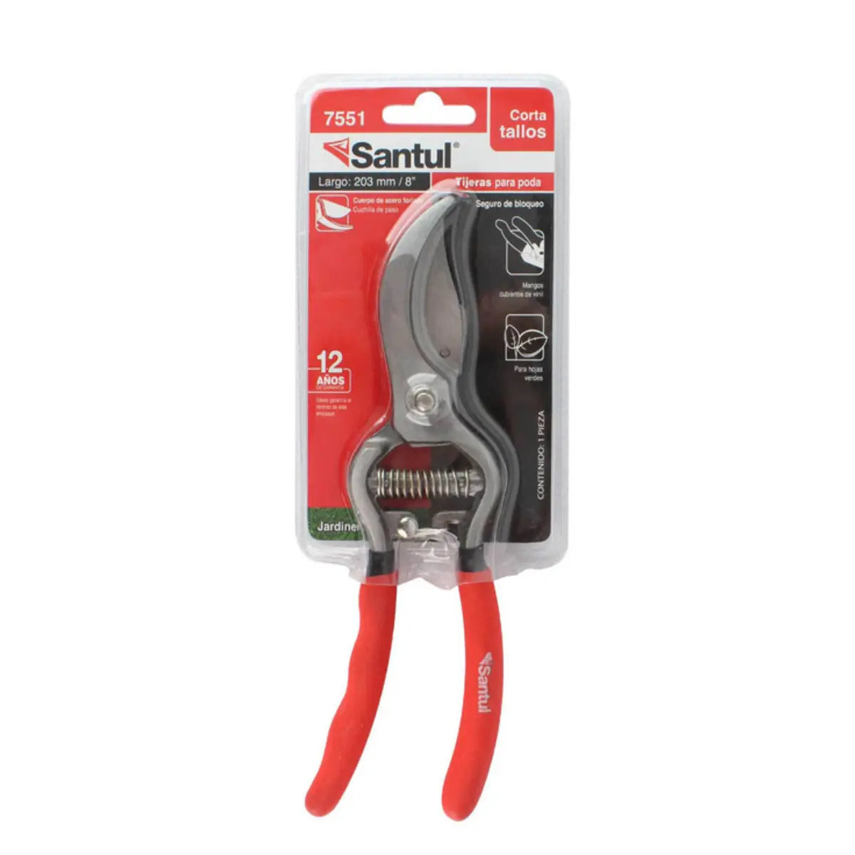 Tijeras para poda A Santul largo de 8" - Santul - vista lateral