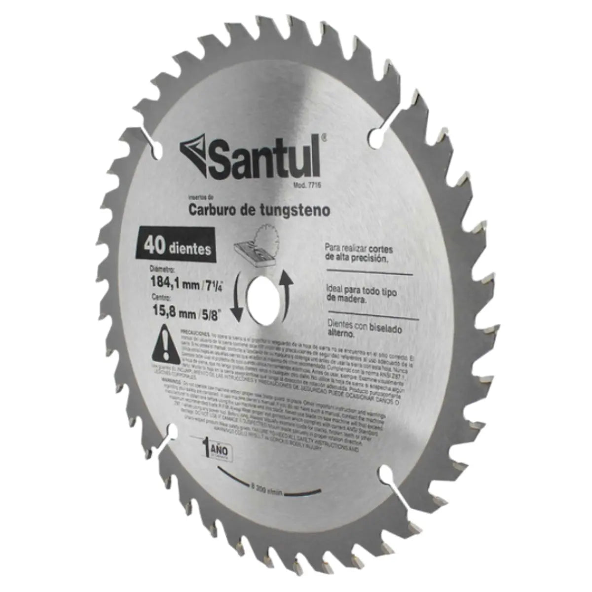 Sierra Circular P/Madera 40 Dientes, 7 1/4 Santul 7716 - Santul - vista lateral