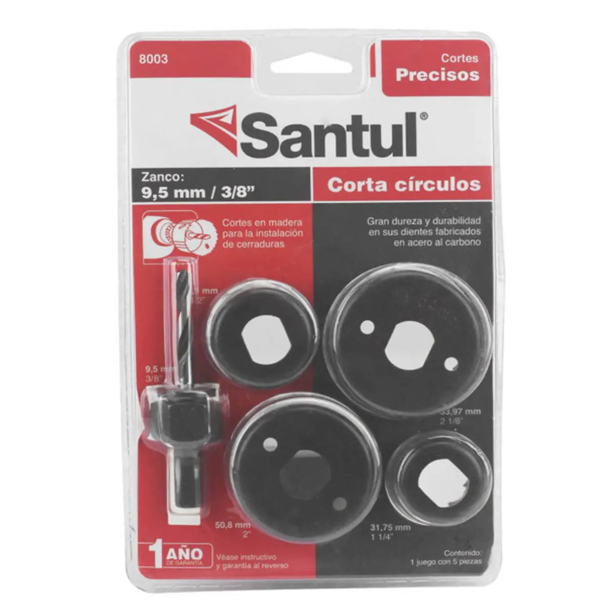 Santul 8003 Juego de 5 Pzs Para instalar cerraduras - Santul - vista lateral