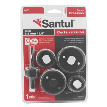 Santul 8003 Juego de 5 Pzs Para instalar cerraduras - Santul - vista lateral