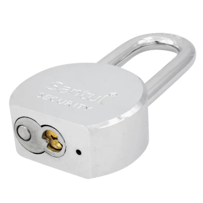 Candado Acero 65mm Máx Seguridad y Llave Tradicional Gancho Largo Santul 8061 - Santul - vista lateral