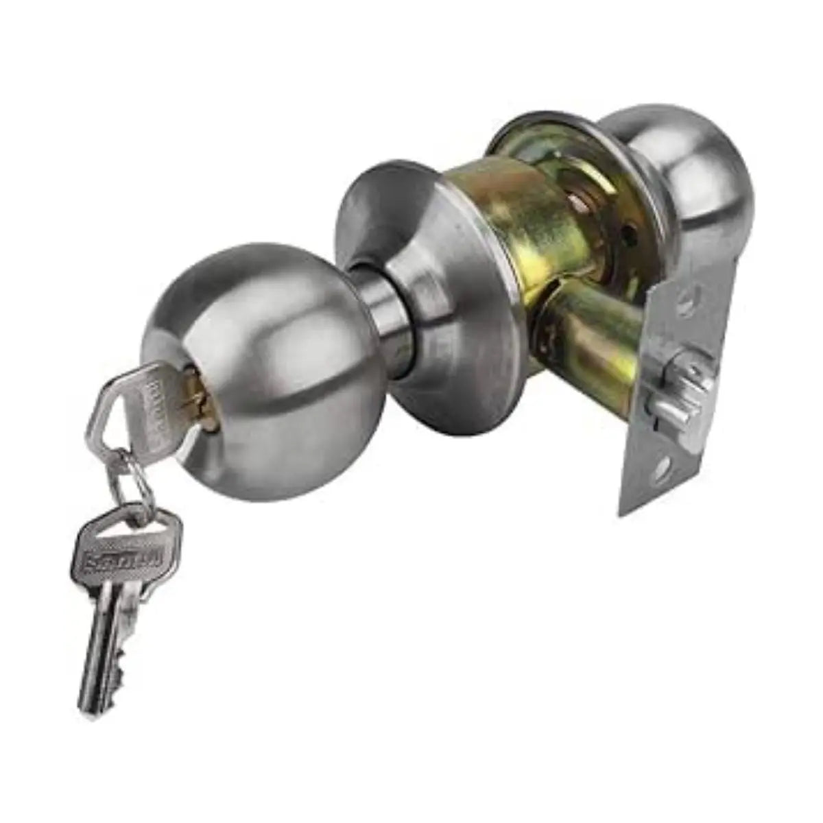 Cerradura Tipo Esfera Santul Acabado Cromo Mate - Santul - vista lateral