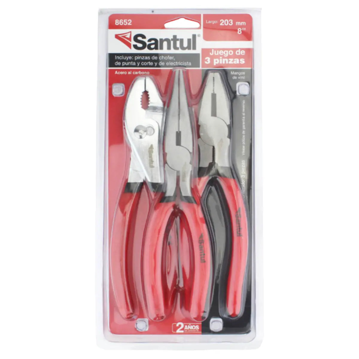 Pinzas Clásicas Juego De 3 piezas de 8 Santul 8652 - Santul - detalle