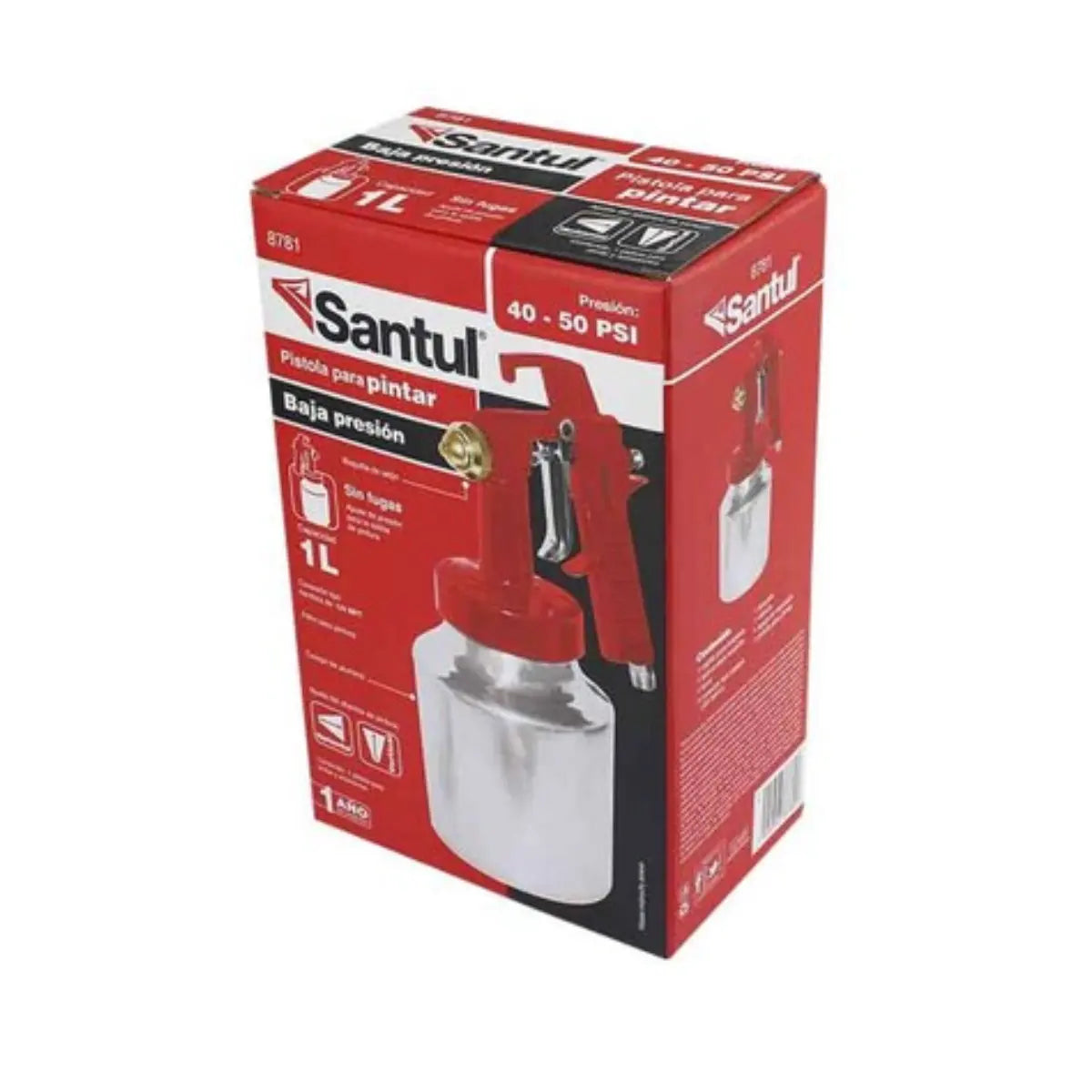 Pistola para Pintar de Succion 40-50 PSI Baja Presion Santul - Santul - vista lateral