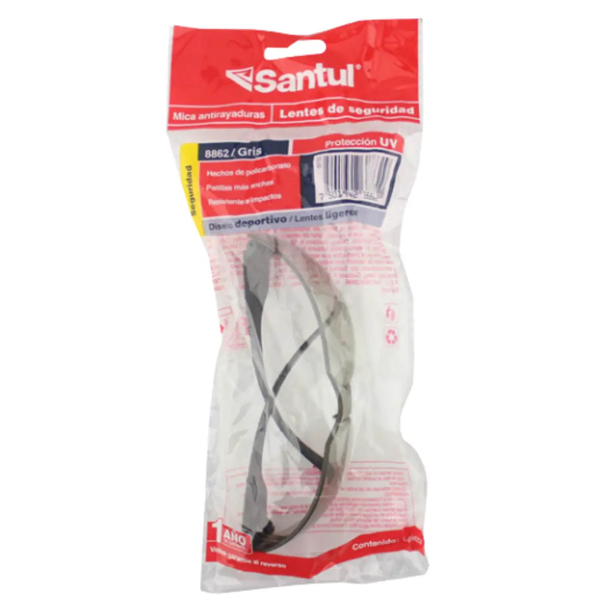 Lentes de Seguridad Gris Mica Antirrayaduras Santul 8862 - Santul