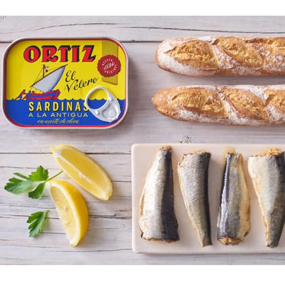Sardina en Aceite de Oliva 140g - conservas ortiz - vista trasera