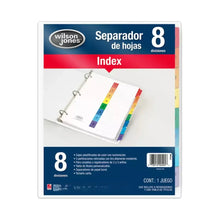 8 Separadores Cejas de Color  con Numeración Wilson Jones - Wilson Jones